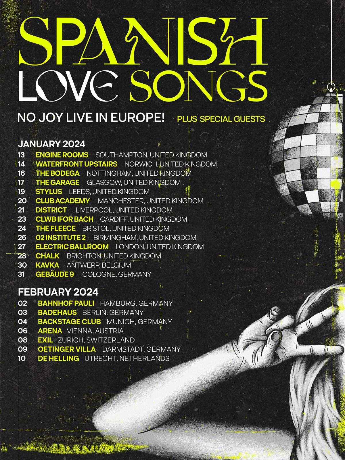 Spanish Love Songs Announce 2024 UK And European Headline Kerrang   Spanish Love Songs 2024 UK European Tour Poster 