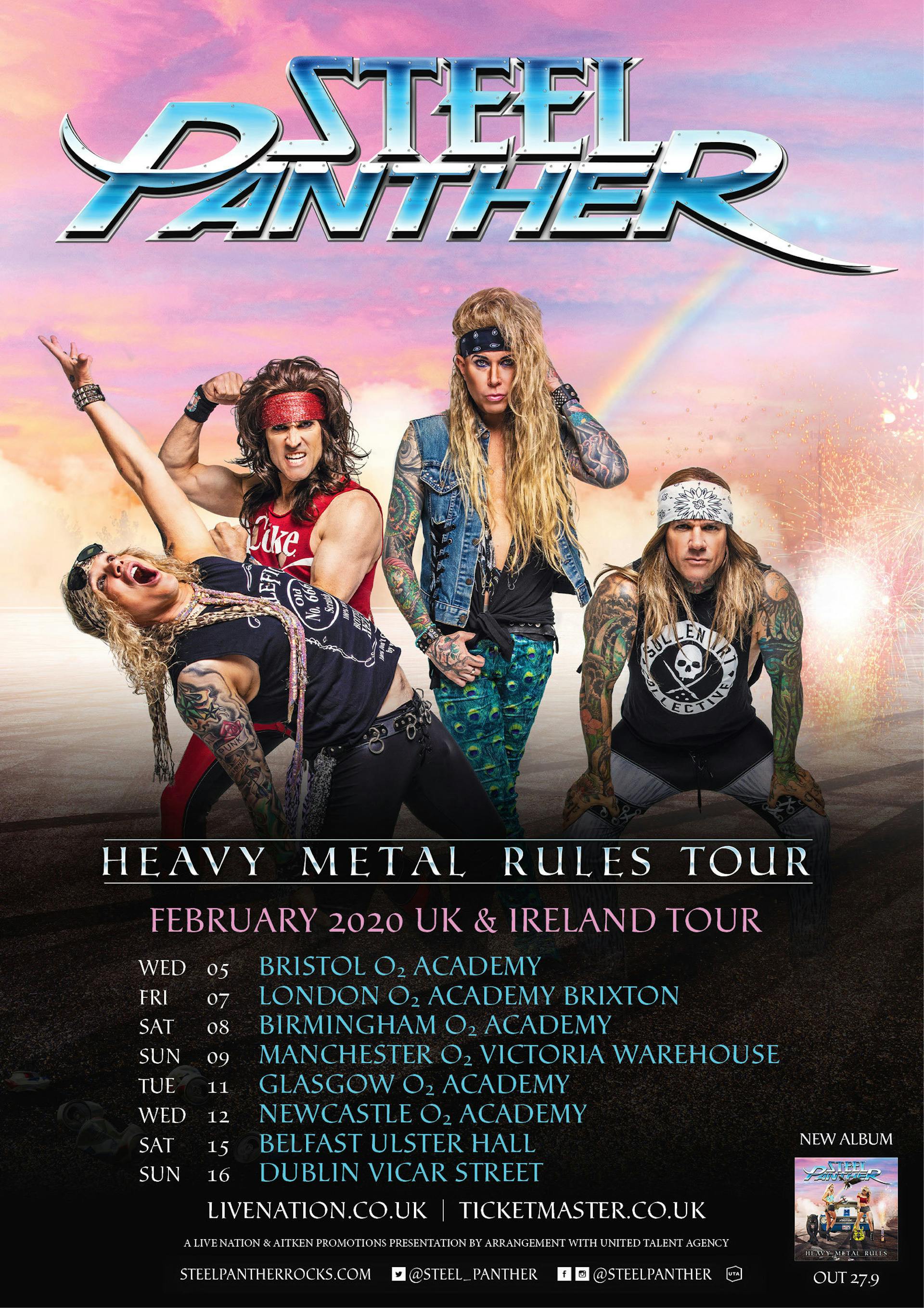 steel panther tour support