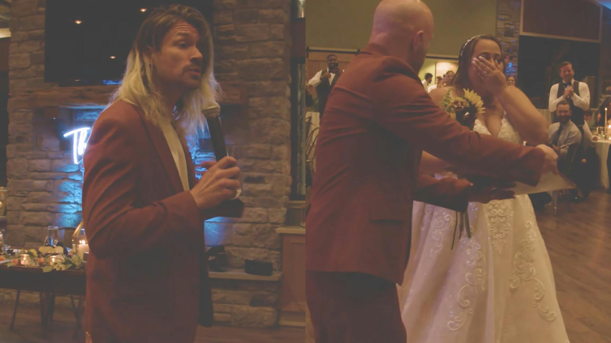 See the sweet moment Taking Back Sunday crashed their fans’ wedding