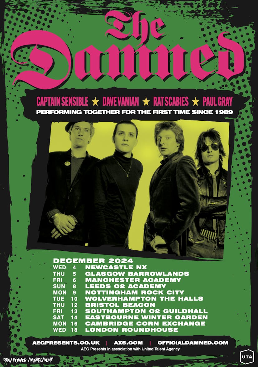 The Damned unveil 2024 tour dates with their ’80s band… Kerrang!