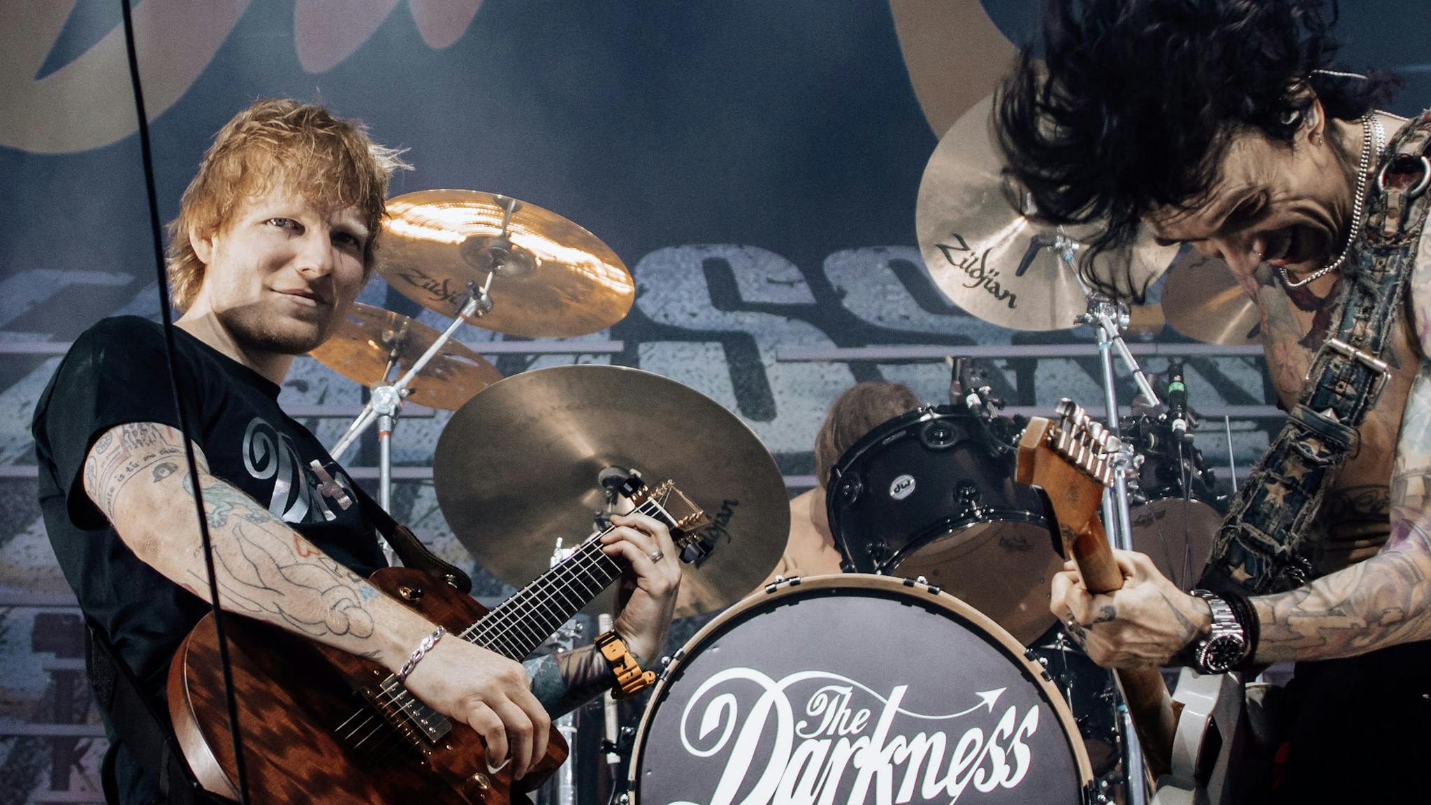 Ed Sheeran played a surprise support slot for The Darkness before joining them onstage