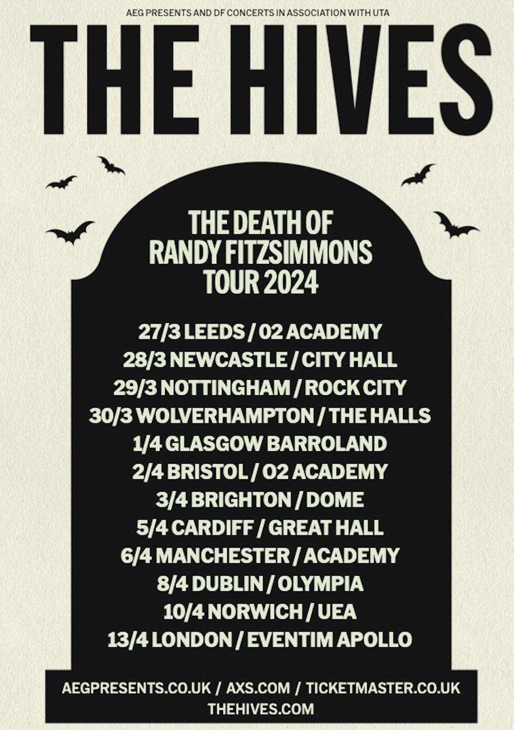 The Hives Announce 2024 Headline Tour Kerrang   The Hives 2024 Tour Poster 