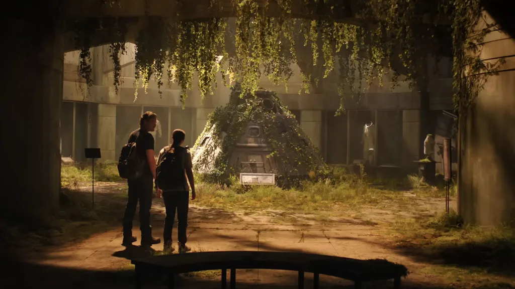An image of Joel (Pedro Pascal) and Ellie (Bella Ramsey) in season two of The Last Of Us