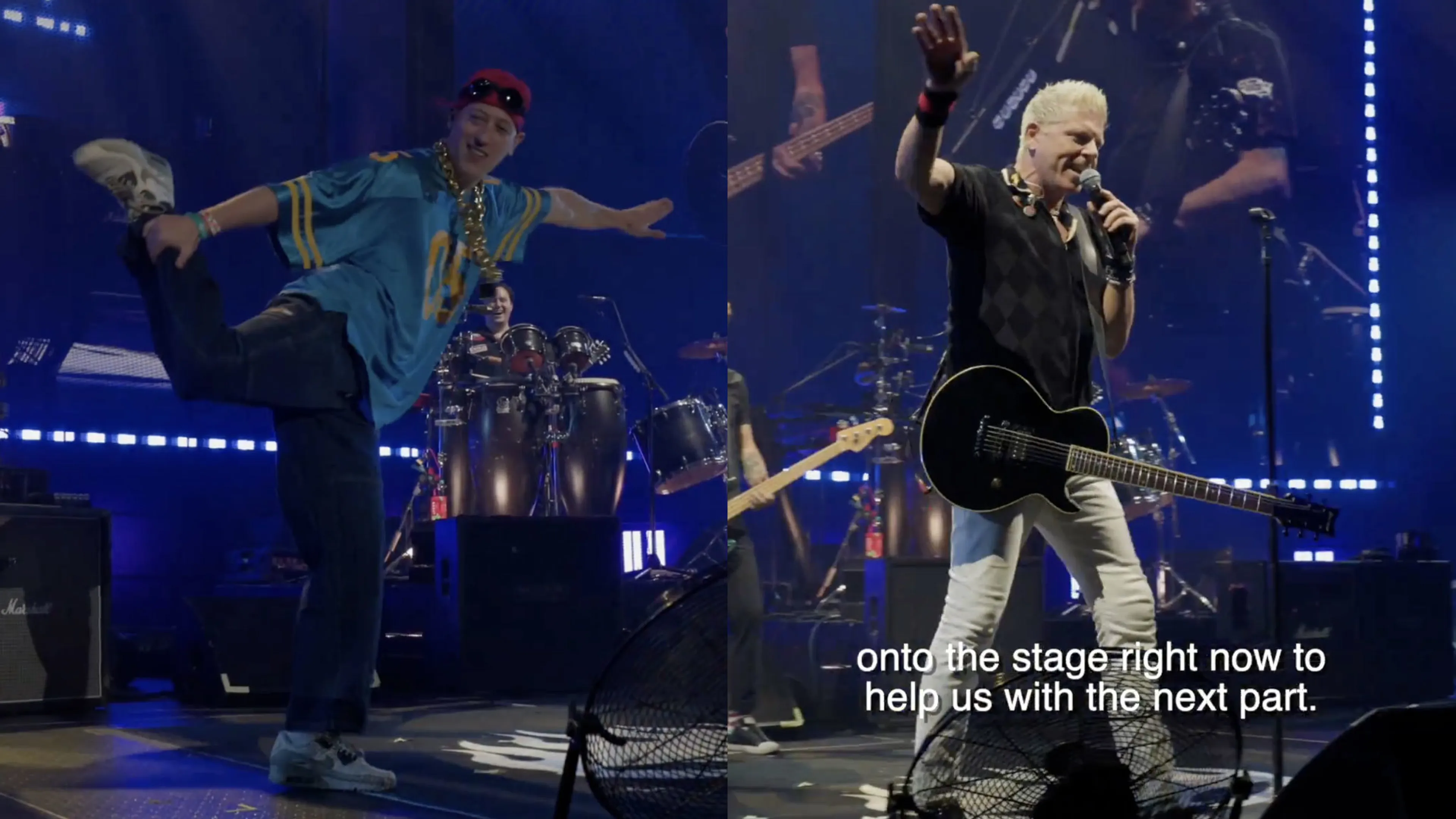 The Offspring bring out Pretty Fly (For A White Guy) video star in LA