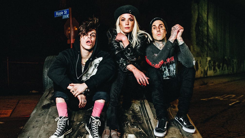 Listen To A Collaboration Between blink-182's Travis Barker, YUNGBLUD And Halsey