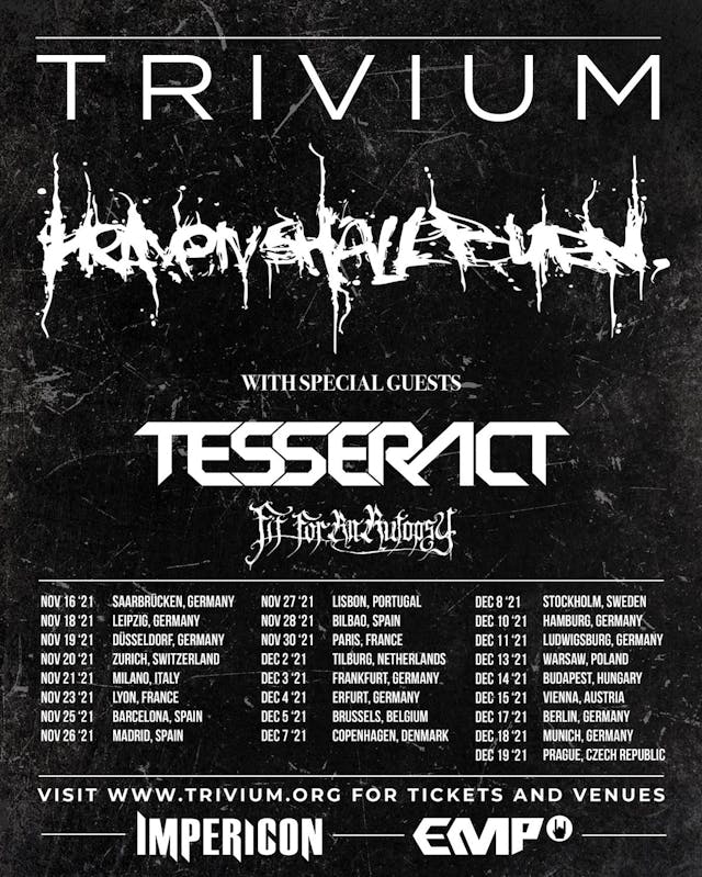 trivium tour set times
