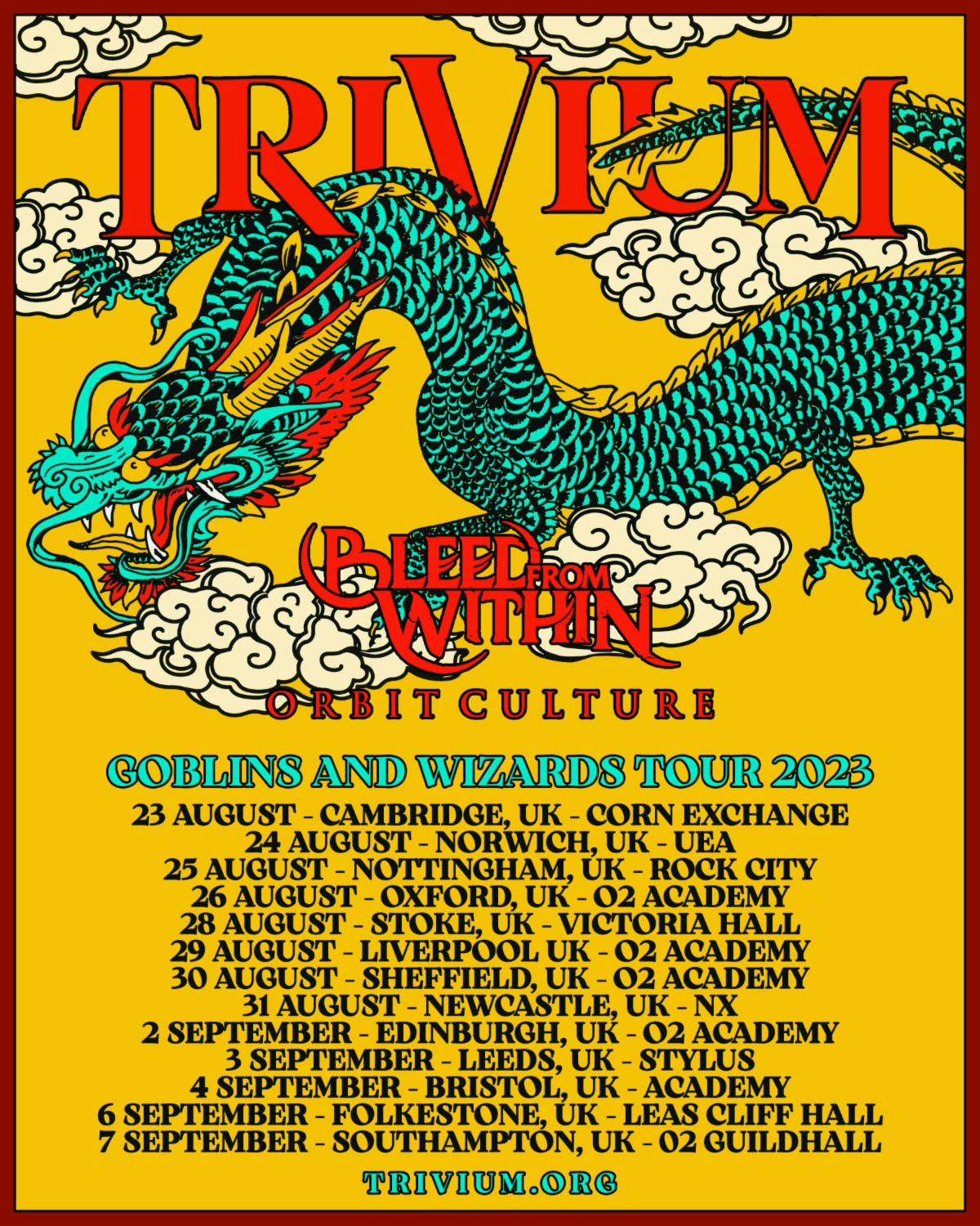 trivium tour 2023 support