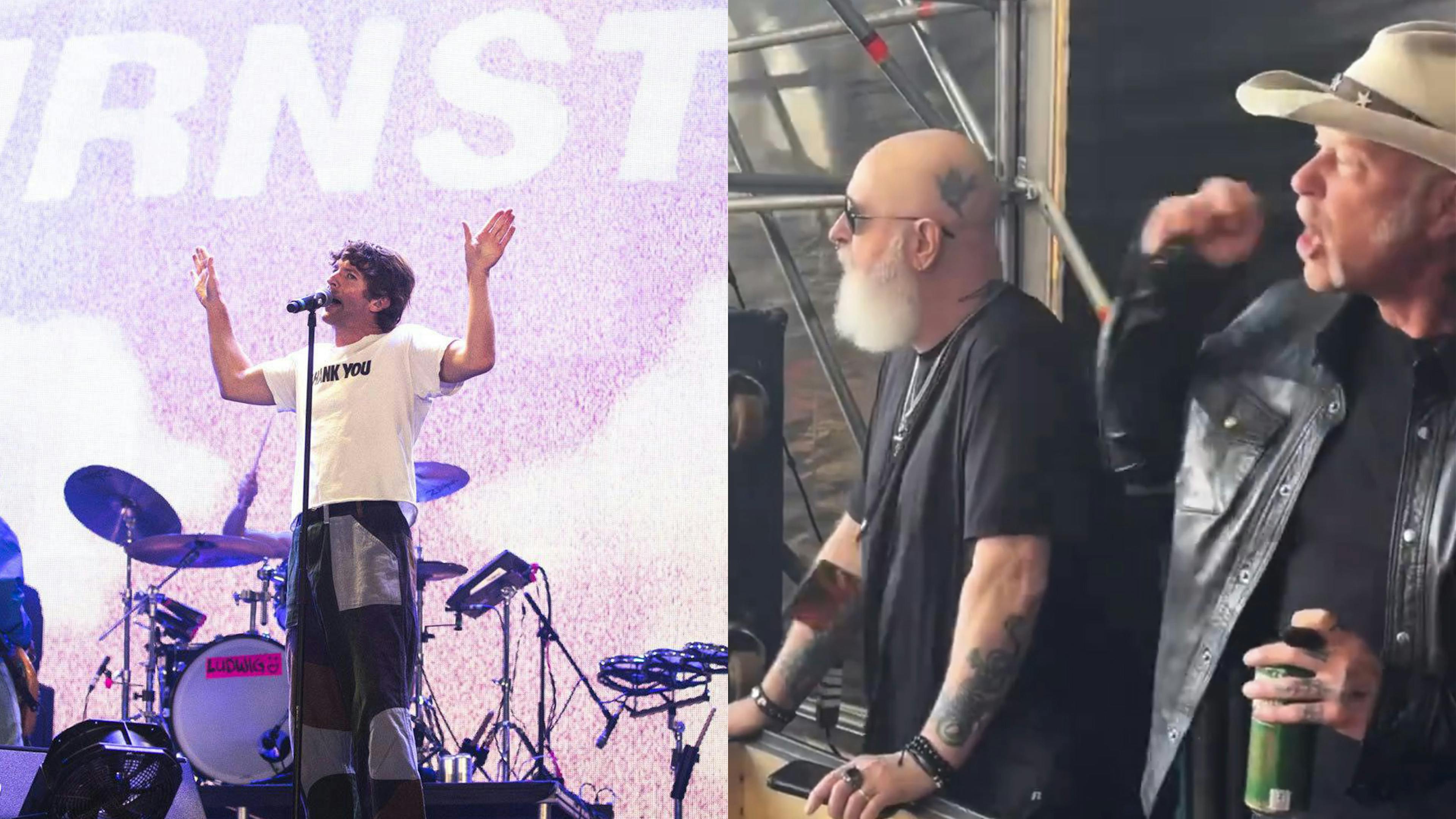 James Hetfield and Rob Halford go viral for rocking out to Turnstile side-stage