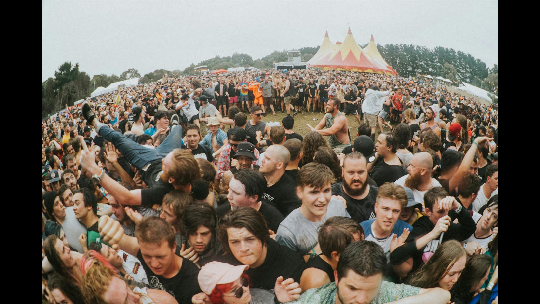 While the likes of Architects and Parkway Drive are undoubtedly festival highlights, due to their sheer size, production levels and back-catalogues, Knocked Loose are easily the best 'young' band of the day. Just look at that crowd. Oooof.