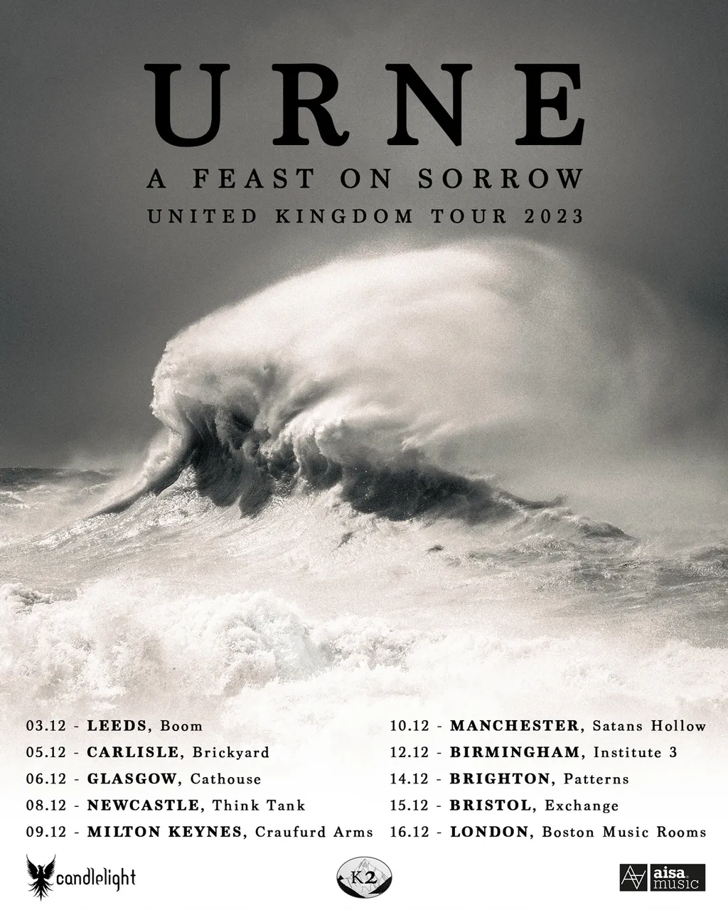 Urne 2023 UK headline tour poster