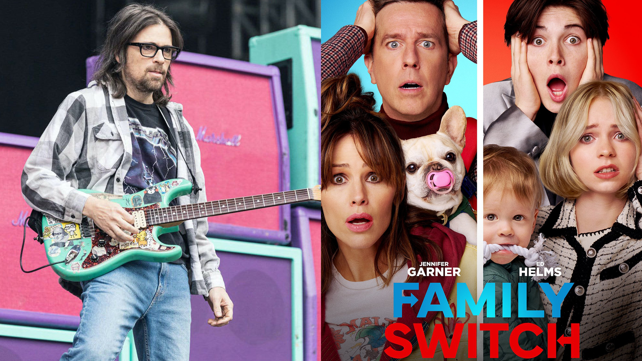 Weezer Appear In Netflix S New Christmas Film Family Kerrang   Weezer Family Switch Netflix Poster Header Credit Paul Harries 