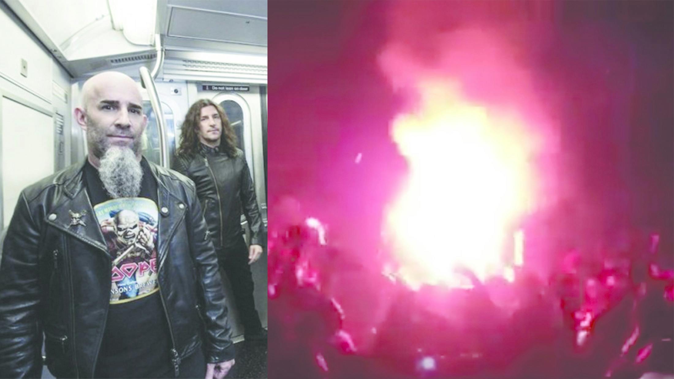 Chilean Anthrax Fans Start A Fire in The Moshpit