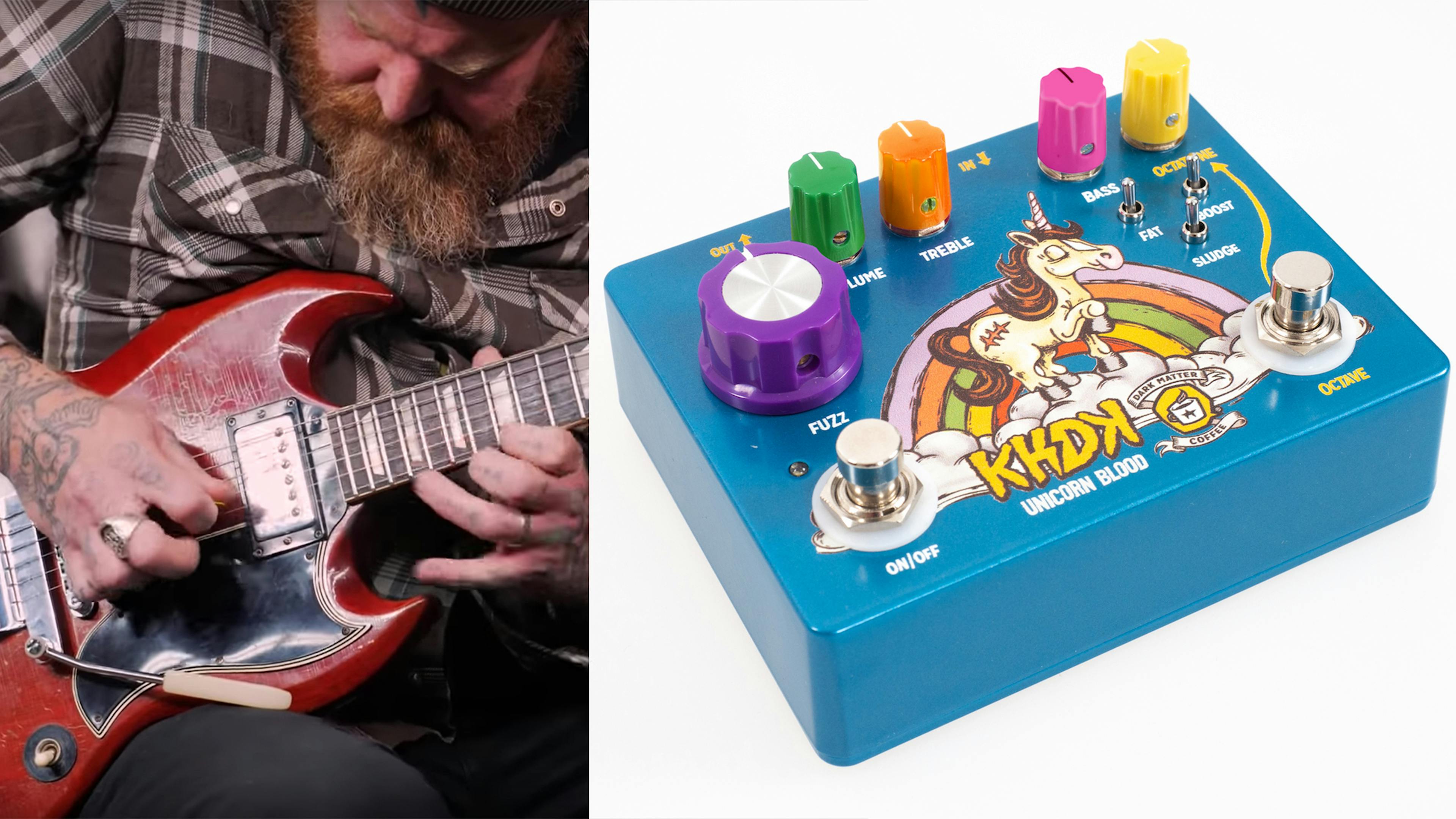 Brent Hinds Demos Kirk Hammett's Company's New Unicorn Blood Pedal
