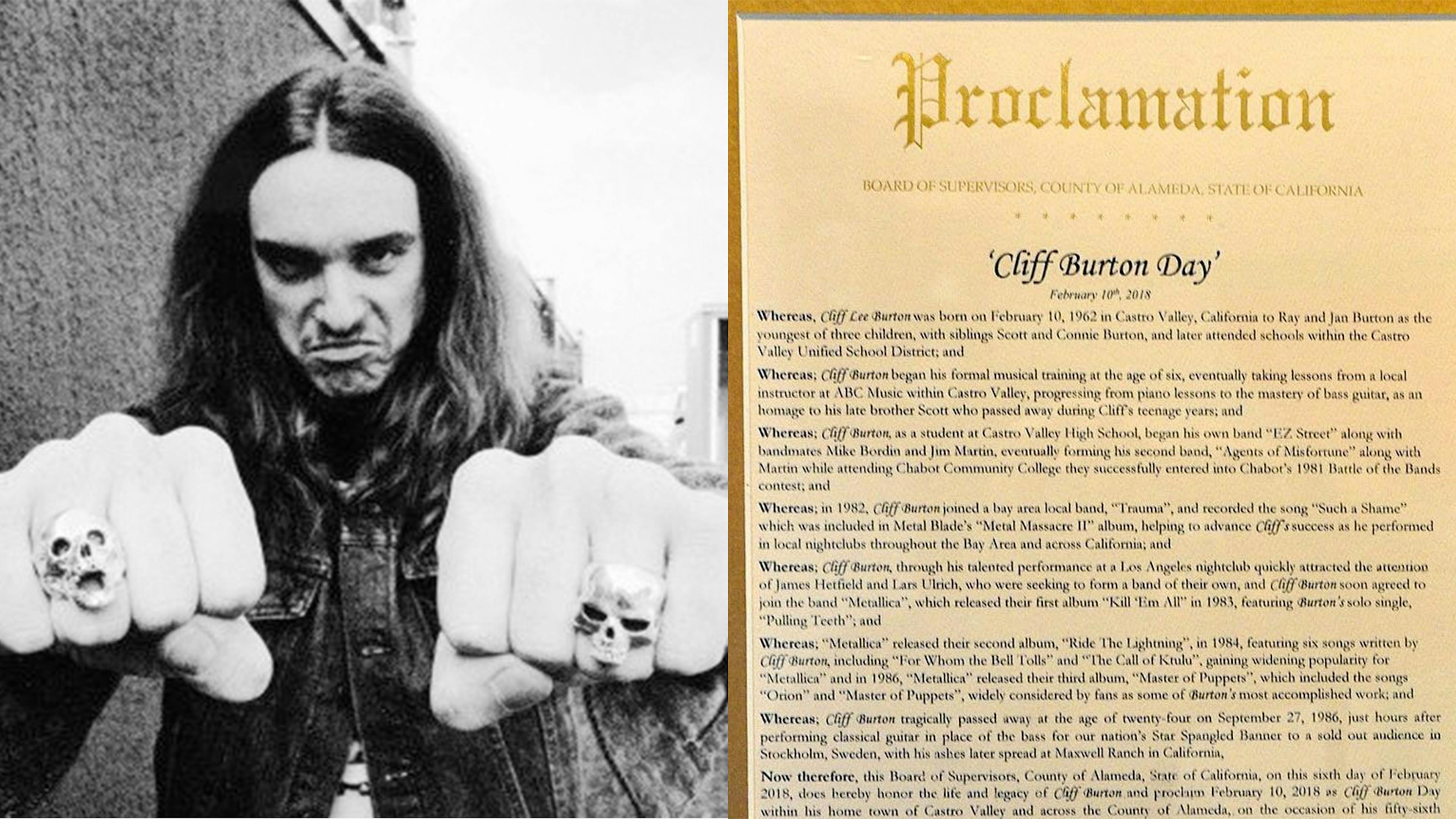 Late Metallica Bassist Cliff Burton To Be Celebrated With ‘Cliff Burton Day’ In His Hometown