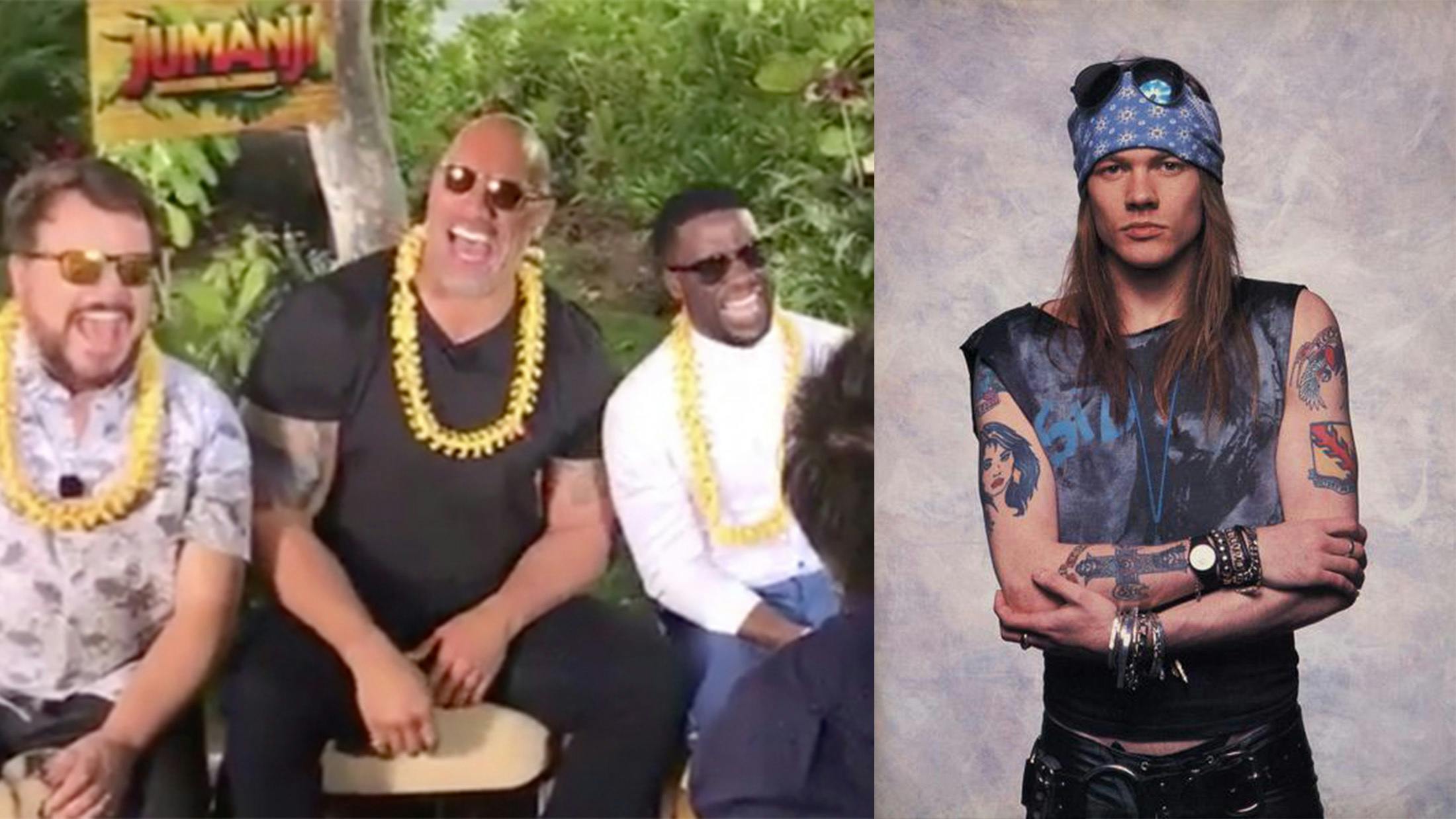 Jack Black, The Rock And Kevin Hart Sing Guns N' Roses' Welcome To The Jungle