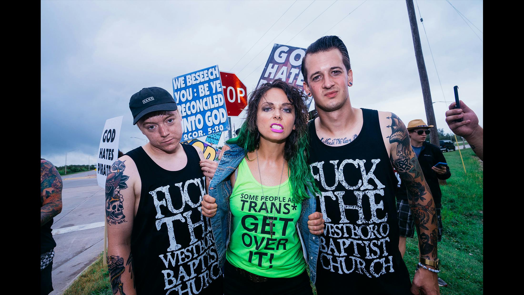 Ian and Sean, along with Shawna from WOW, giving the Westboro Baptist Church a piece of their minds and letting them know they weren’t welcome.