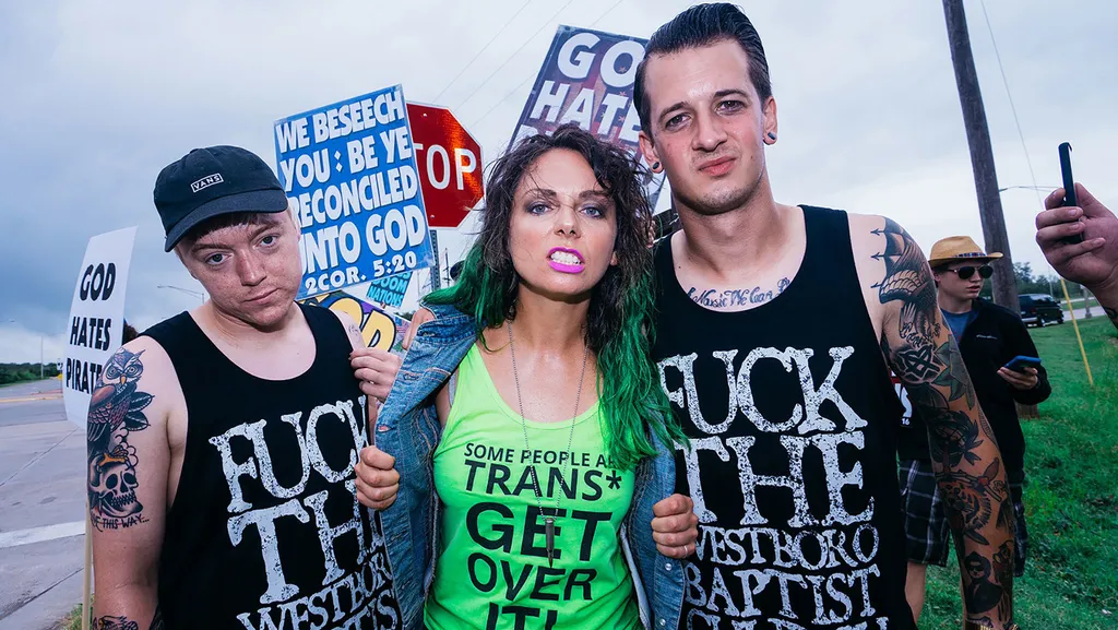 Creeper protesting Westboro Baptist Church