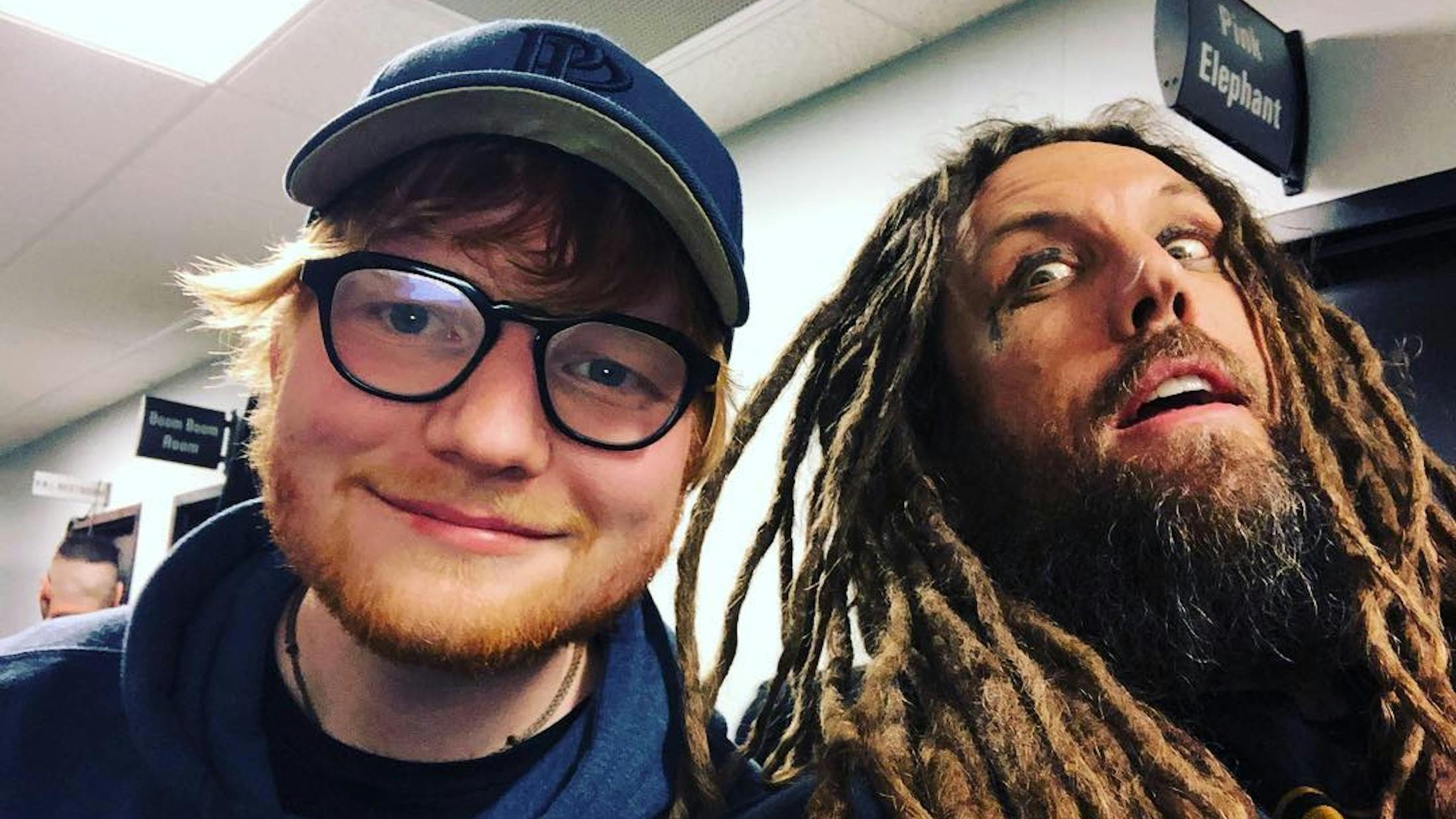 Here's A Photo Of Ed Sheeran Hanging Out With Korn's Head