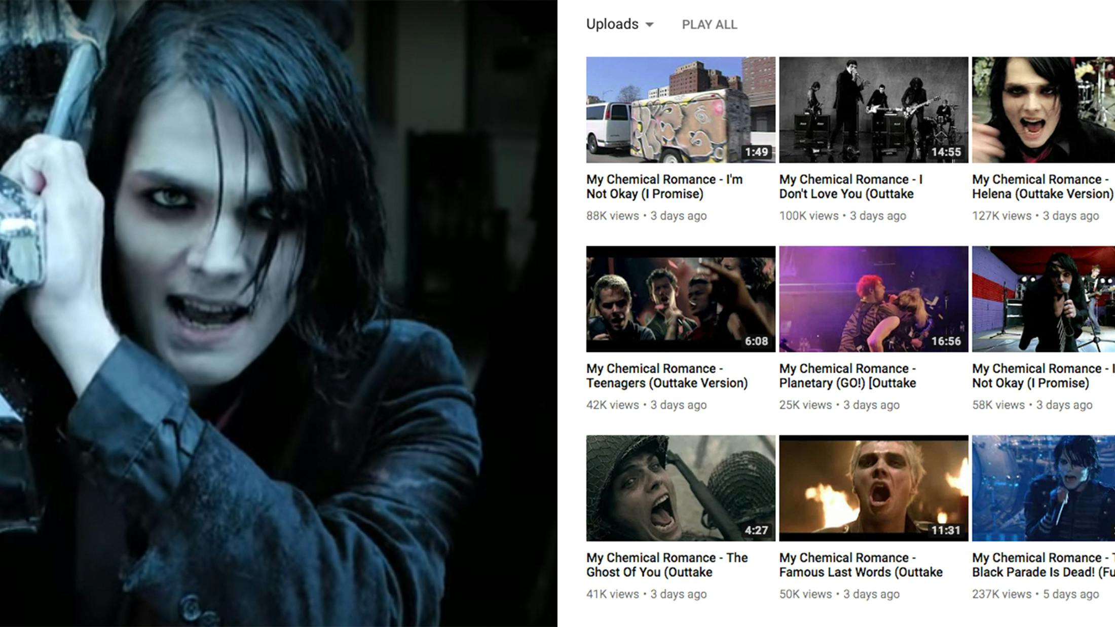 My Chemical Romance Are NOT Touring (As Far As We Know) But They've Been Putting Stuff On YouTube