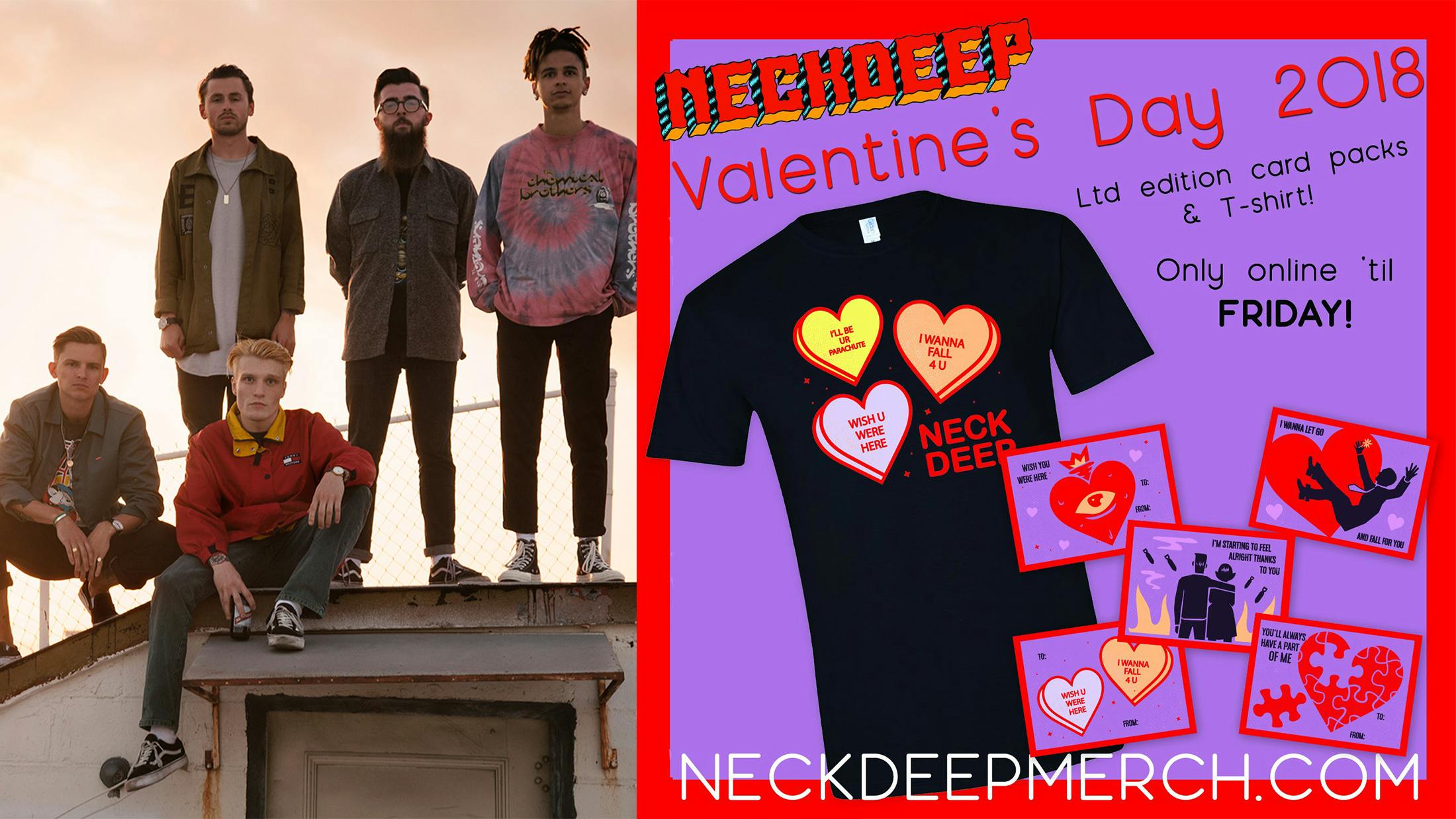 Neck Deep's Valentine's Merch Is Cute