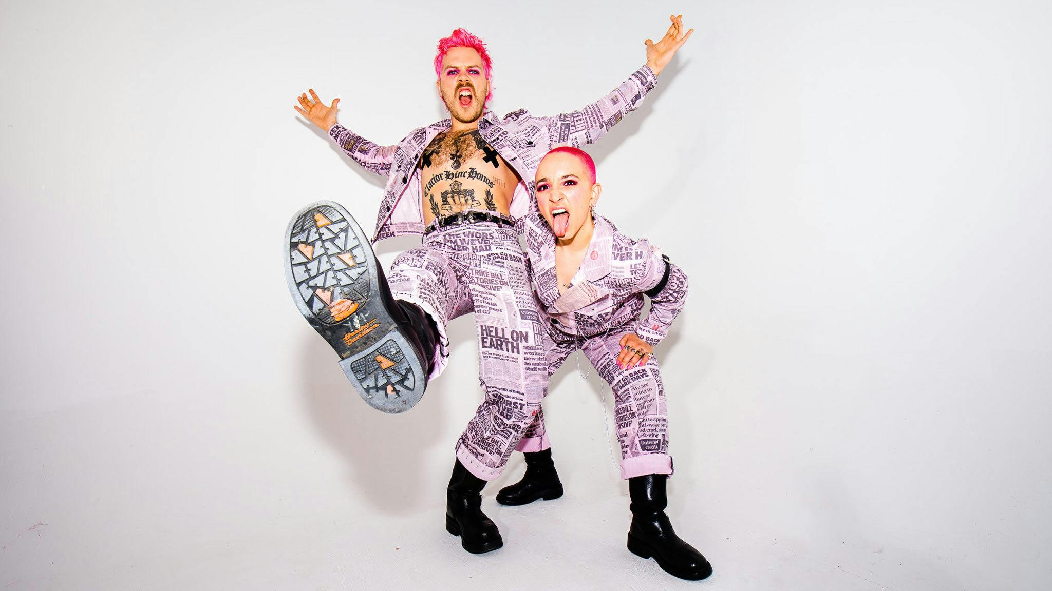 pink suits criticise trickle-down economics with new four-second single