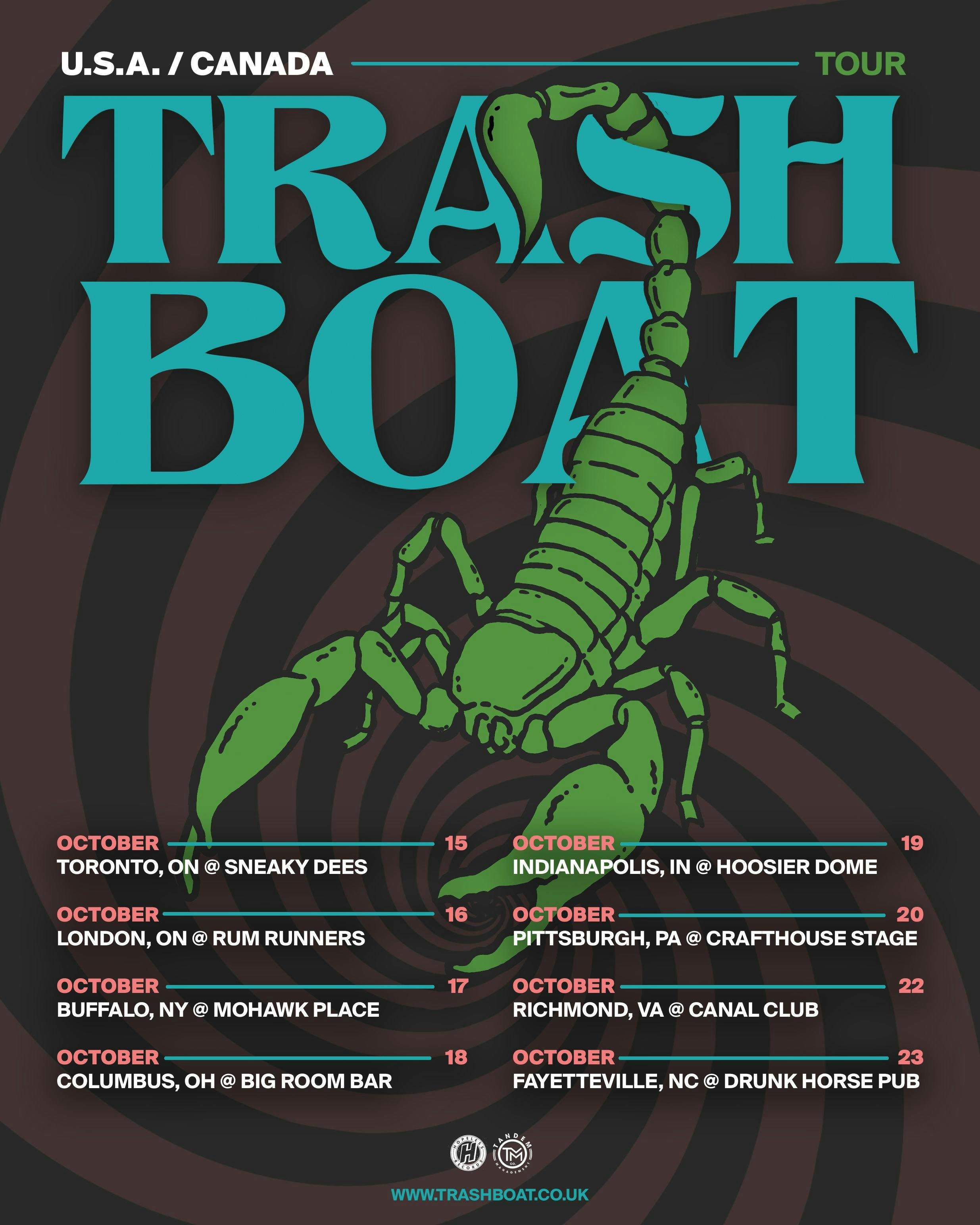 trash boat tour dates