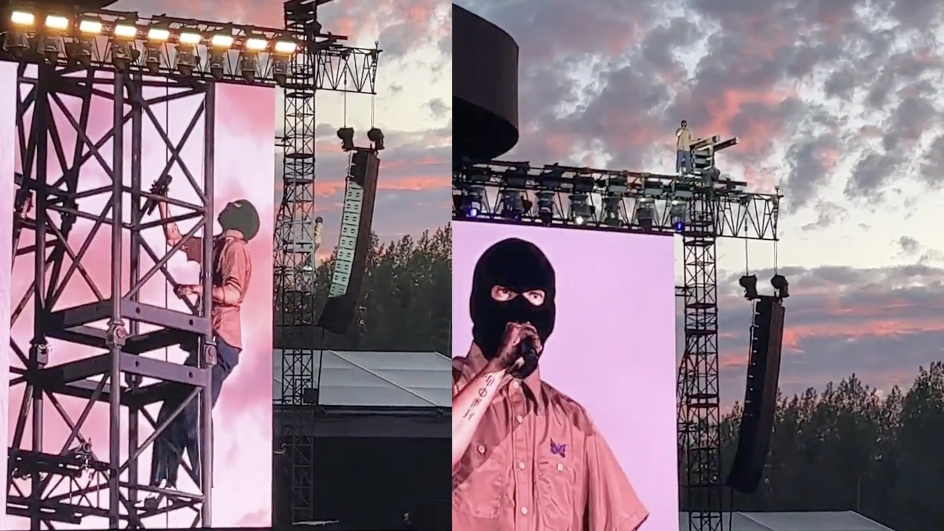 See twenty one pilots’ Tyler Joseph climb up huge festival… | Kerrang!